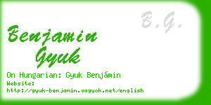 benjamin gyuk business card