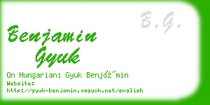 benjamin gyuk business card